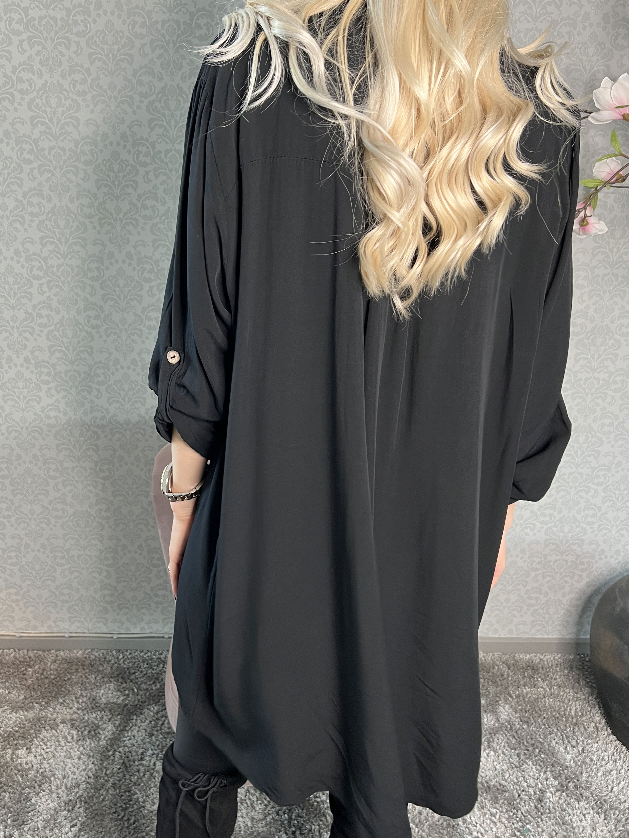 Marcelina - Fin skjorta med paljettfickor